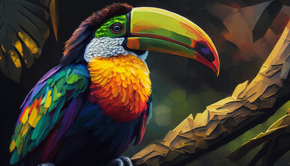 Poster - toucan in the jungle