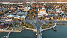 Drone Shot Of Saint Augustine, Florida. 