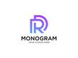 modern monogram letter R and D logo design