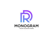 Modern Monogram Letter R And D Logo Design