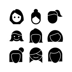 Wall Mural - woman icon or logo isolated sign symbol vector illustration - high quality black style vector icons
