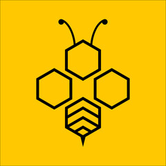 Wall Mural - Bee logo