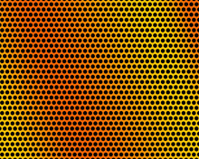 Orange Metal Grid Background