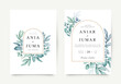 Foliage elegant wedding invitation template
