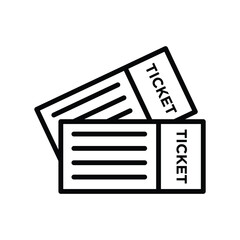 Sticker - ticket icon vector design template in white background