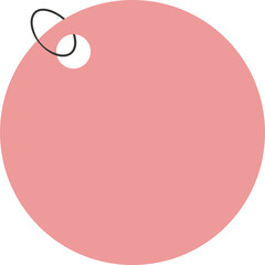 Wall Mural - Round hang tag design, can be used as a title