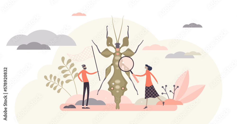 Entomology field concept, flat tiny person entomologists illustration ...
