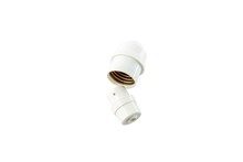 Lamp Holder With Extension Adapter On White Isolated Background