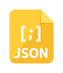 File formats vector icon illustration | Json