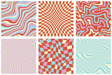 Psychedelic Style Of Abstract Groovy Background Vector Illustration