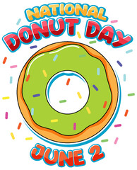 Sticker - Happy doughnut day in June logo