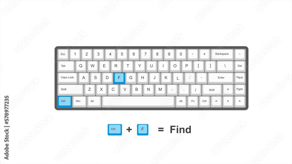 vector control ctrl+ F = Find - keyboard shortcuts - windows with ...