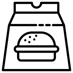 Wall Mural - takeout icon