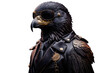 Portrait of a black eagle in black 3 piece wearing sunglasses png. Generative AI.