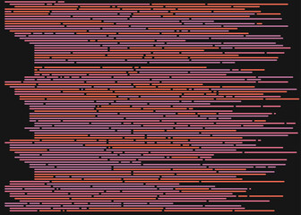 Code on screen vector illustration, flat cartoon coding lines simulation