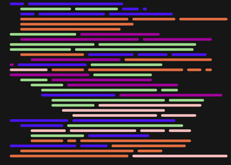 Code on screen vector illustration, flat cartoon coding lines simulation