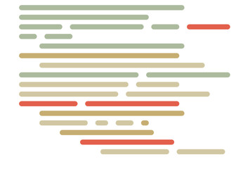 Code on screen vector illustration, flat cartoon coding lines simulation