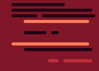 Code on screen vector illustration, flat cartoon coding lines simulation