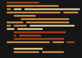 Code on screen vector illustration, flat cartoon coding lines simulation