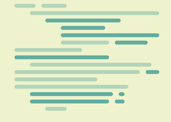 Code on screen vector illustration, flat cartoon coding lines simulation