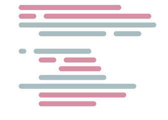 Code on screen vector illustration, flat cartoon coding lines simulation