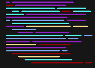 Code on screen vector illustration, flat cartoon coding lines simulation