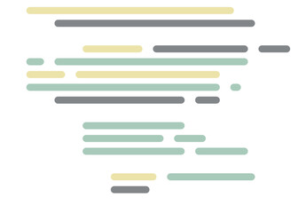 Code on screen vector illustration, flat cartoon coding lines simulation