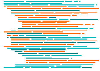 Code on screen vector illustration, flat cartoon coding lines simulation