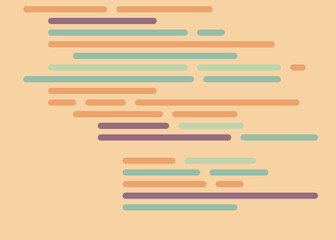 Code on screen vector illustration, flat cartoon coding lines simulation