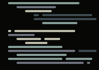 Code on screen vector illustration, flat cartoon coding lines simulation