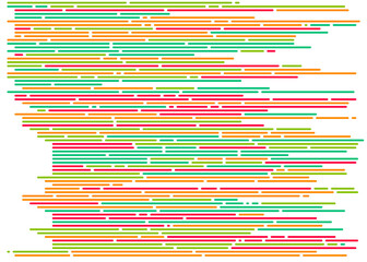 Code on screen vector illustration, flat cartoon coding lines simulation