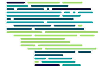 Code on screen vector illustration, flat cartoon coding lines simulation