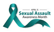 © uazzal - Sexual Assault awareness Month of April. Poster , banner design template Vector illustration.