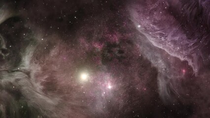 Wall Mural - purple nebula and stars in magnificent space