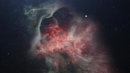 Wall Mural - view of infinite universe,  nebula 4k