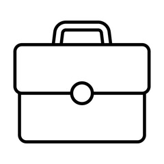 Wall Mural - briefcase icon. business bag icon. suitcase, portfolio symbol, linear style pictogram isolated on wh