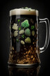 Raise a Glass: St. Patrick's Day Guinness - Toast to St. Patrick's Day with this delicious pint of Guinness beer, decorated with shamrocks for a festive touch.
