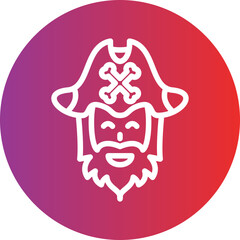 Poster - Vector Design Pirate Beard Icon Style