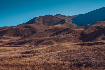 Mountain autumn Kyrgyzstan landscape