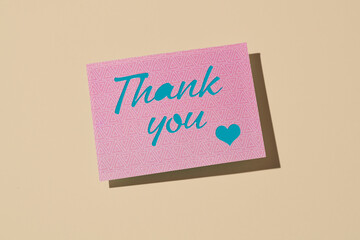 Wall Mural - sign with the text thank you