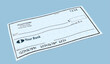 © Rob Goebel - A generic, mock, personal bank check is seen in a vector illustration.