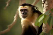 Brown Capuchin Monkey Generative AI