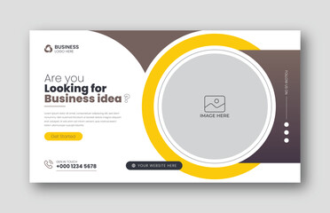 Wall Mural - business youtube thumbnail and we banner template