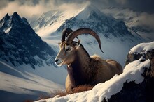 Mountain Goat On The Mountain