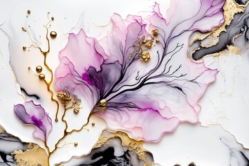 Beautiful abstract floral background, made with generative ai