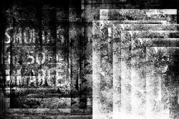 Wall Mural - Abstract grunge futuristic cyber technology background. Sci-fi circuit design. Blueprint on old grungy surface. Futuristic technology design. Cyber punk backdrop