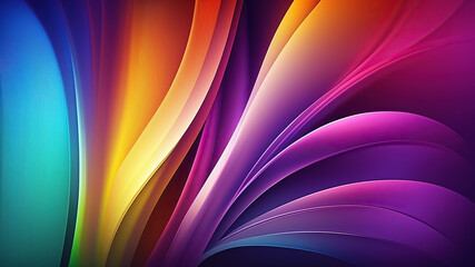 Wall Mural - Abstract colorful wave background with rainbow colors for design or presentation. Generative AI