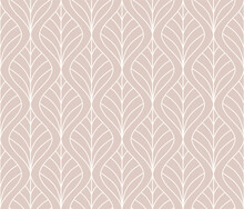 Damask Organic Leaves Seamless Pattern. Vector Retro Style Background Print. Decorative Flower Texture.