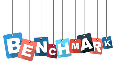 Colorful vector flat design background benchmark. It is well adapted for web design.