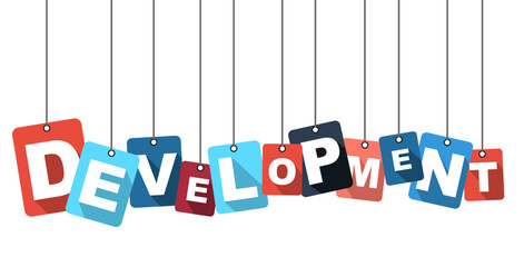 Colorful vector flat design background development. It is well adapted for web design.